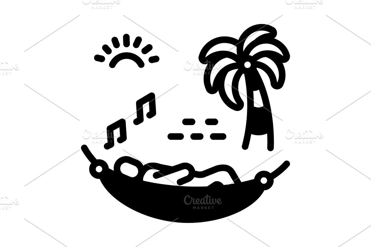 Enjoying beach solid icon, a Solid Icon by Creative priyanka