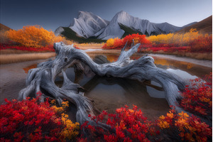 The scenic view of Three Sisters, a Nature Photo by ZinetroN