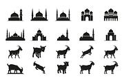 Mosque & Goat Islamic Vector Icons, a Solid Icon by zahidhossainalif (Thumbnail 2 of 2)