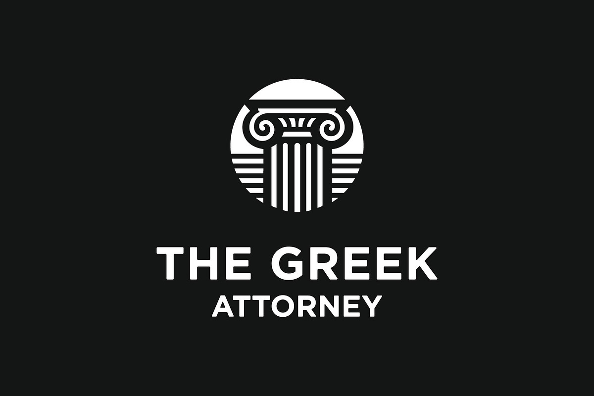 greek law firm attorney pillar logo, a Branding & Logo Template by funpixel