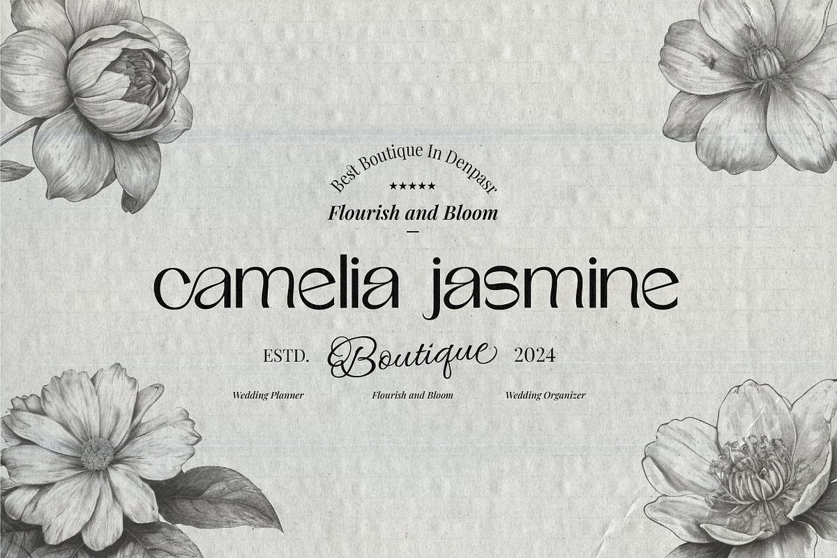 Floweria - Beauty Sans Serif Font, a Sans Serif Font by Baleee (Photo 3 of 17)