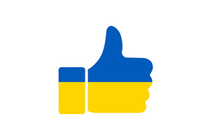 Like Ukraine. Conceptual Hand Icon