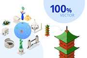 Isometric Travel Illustrations, an iPhone Mockup by Boyko Pictures (Thumbnail 4 of 10)