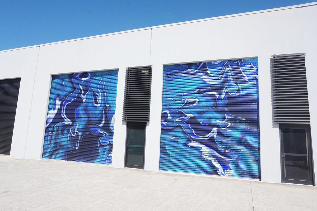 PSD mockup — industrial roller doors, an Advertising Mockup by Tania Hearn Studio (Photo 2 of 4)