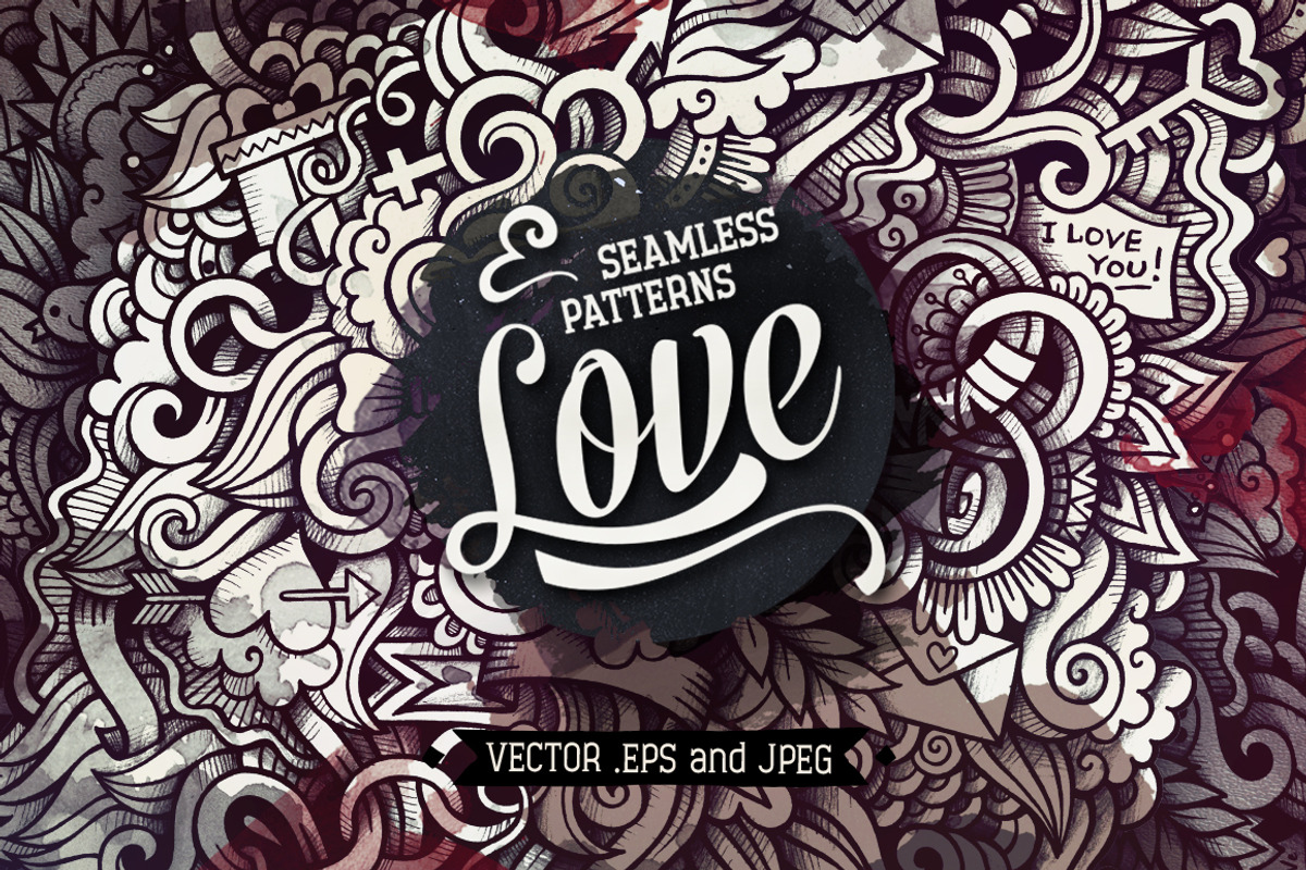 Love Graphics Patterns, a Pattern Graphic by BALABOLKA (Photo 1 of 6)