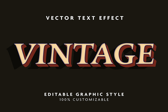 Retro Vintage 3D Style Text Effect preview 3