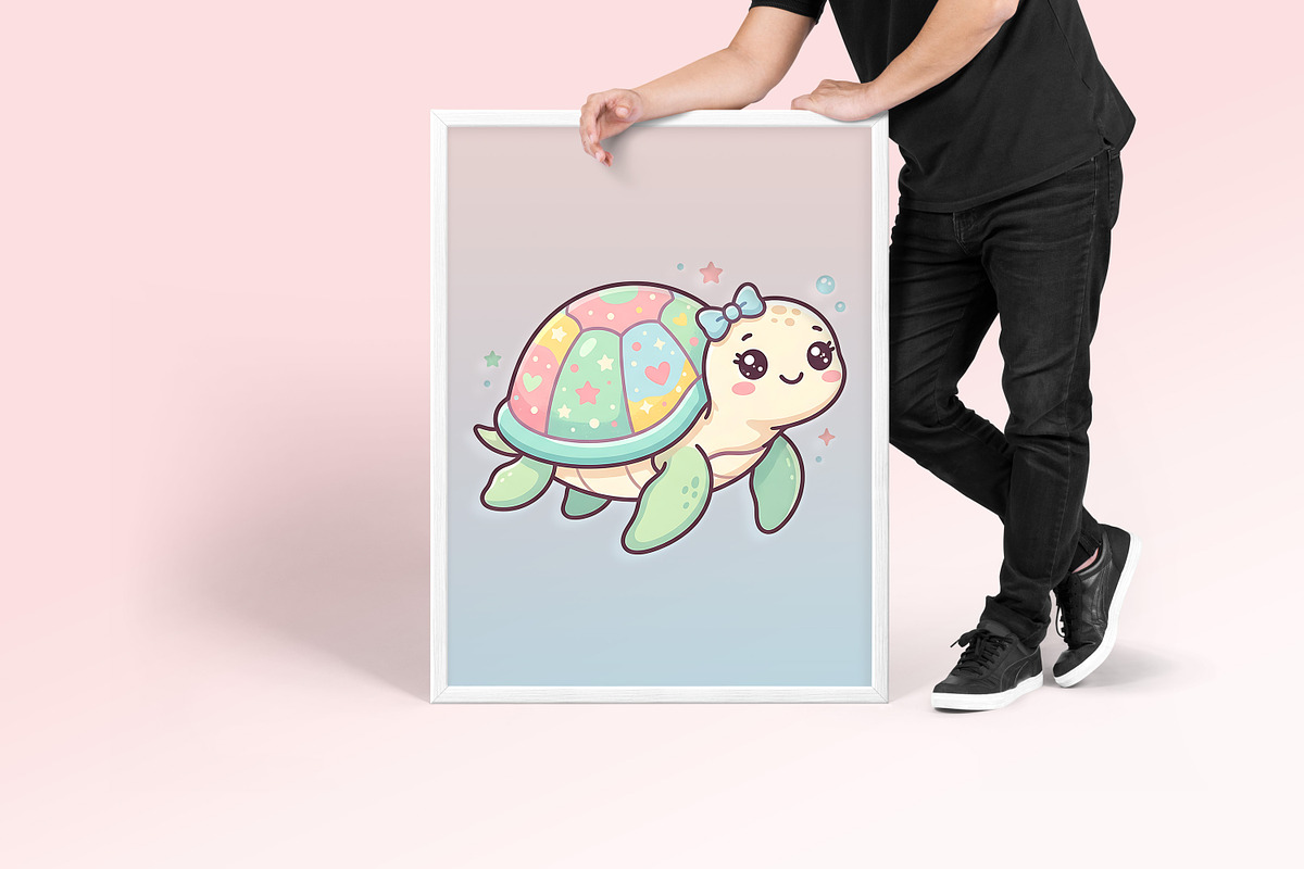 Cute Turtle Clipart, an Animal Illustration by Forhadx5 (Photo 2 of 6)