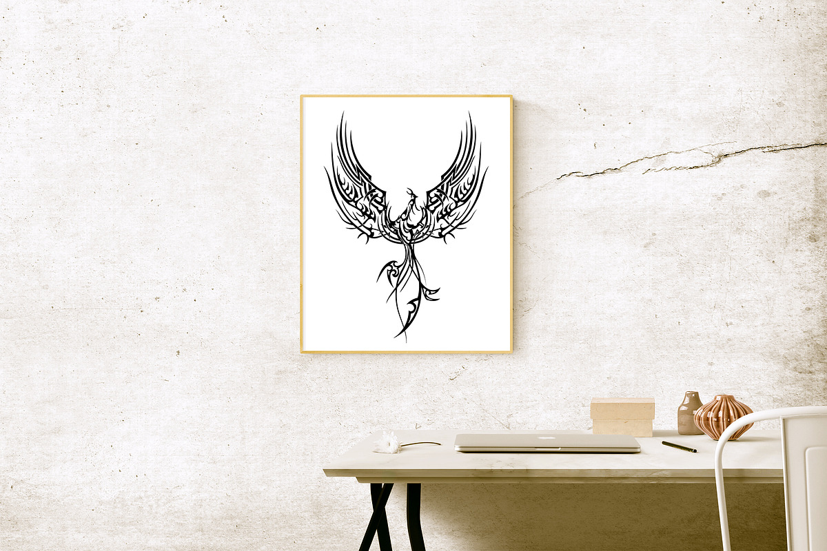 6 Phoenix Tribal Tattoos, a Pattern Graphic by Natsuhisui (Photo 4 of 5)
