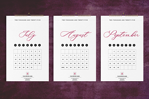 Typography Wall Calendar 2025