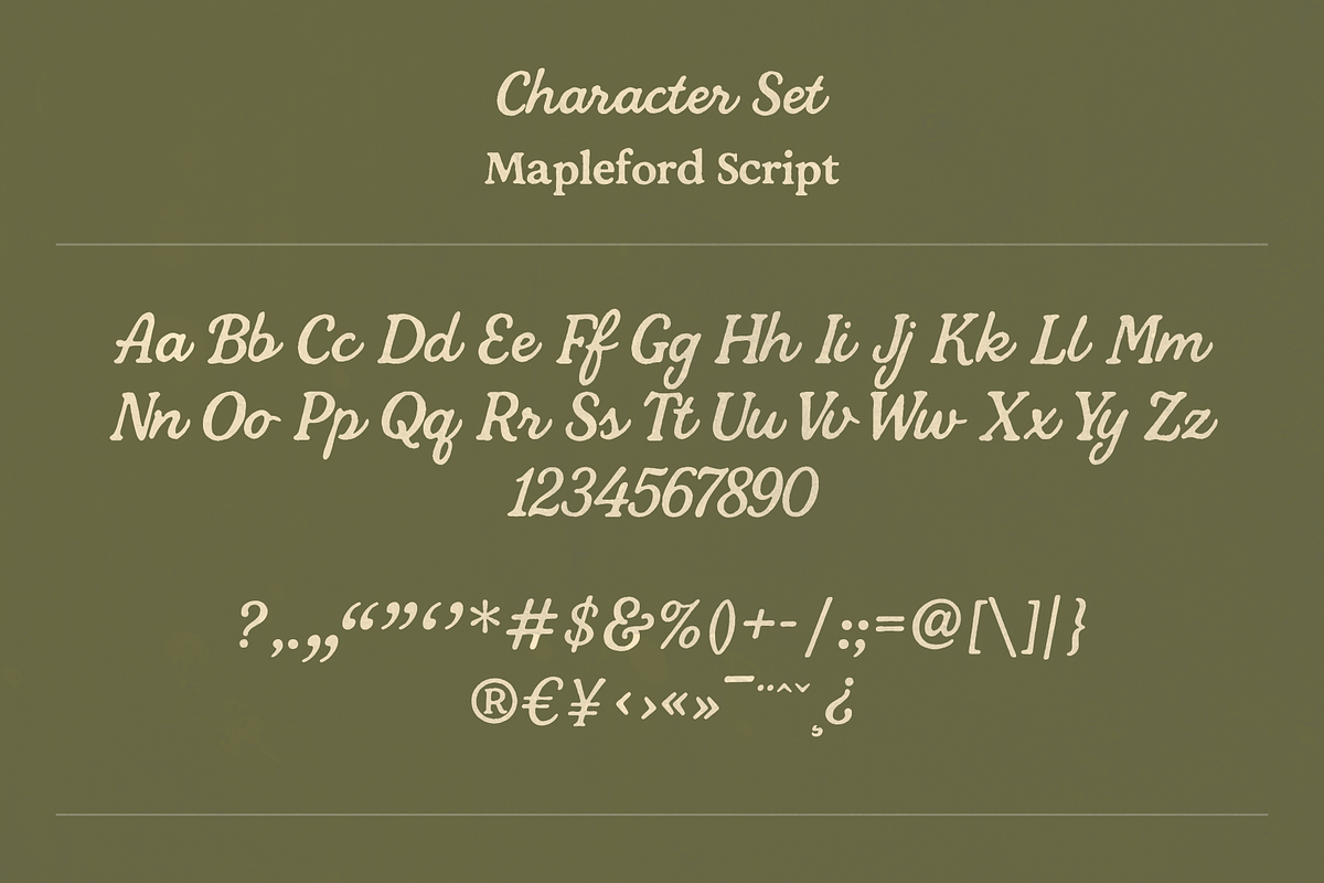 Mapleford – Handcrafted Font Duo, a Script Font by Creacy Studio (Photo 9 of 10)