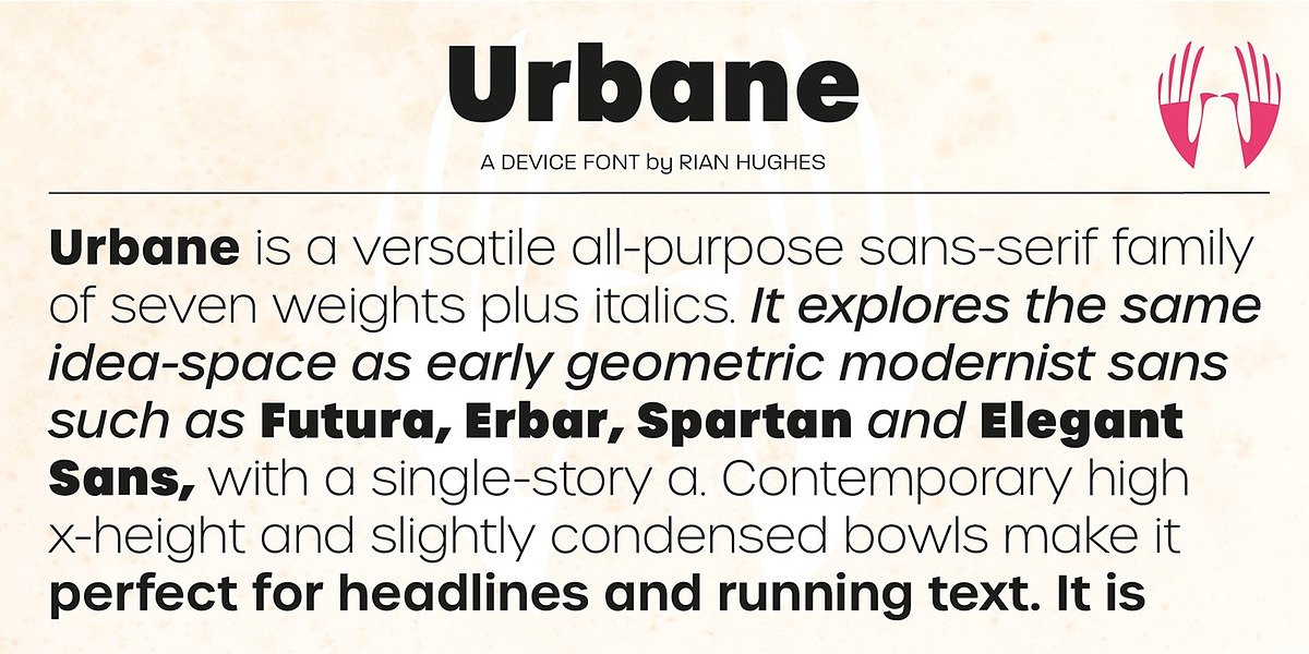 Urbane, a Sans Serif Font by Device (Photo 4 of 6)
