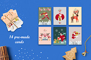 Christmas hand drawn clipart, an Animal Illustration by NataLyaroArt (Thumbnail 4 of 13)