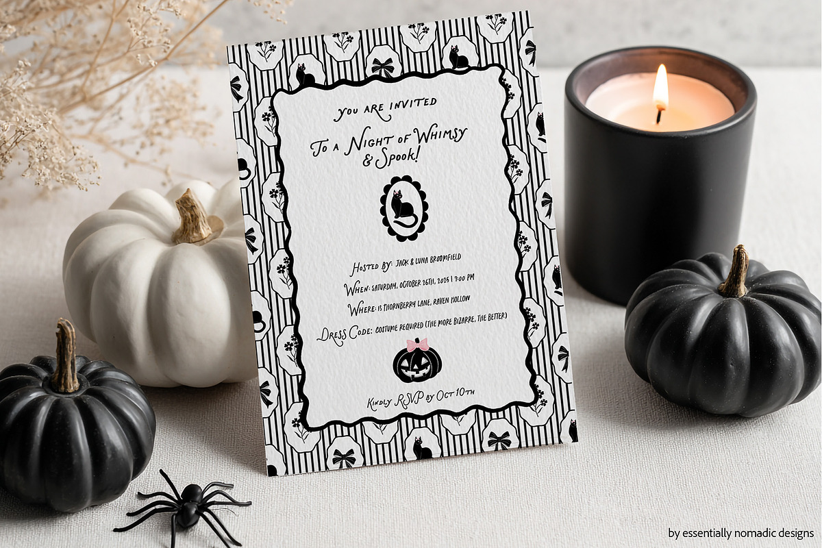 Coquette Halloween Seamless Pattern, a Pattern Graphic by Essentially Nomadic (Photo 10 of 10)