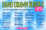 97% OFF HAND DRAWN FONT BUNDLE, a Serif Font by Craft Supply Co. (Thumbnail 1 of 10)