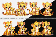 Cheetah Mother's Day Clipart, a Graphic by Artnoy (Thumbnail 2 of 5)