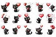 Quirky Black Cat And Red Balloon PNG, an Illustration by SinaCreation (Thumbnail 2 of 7)