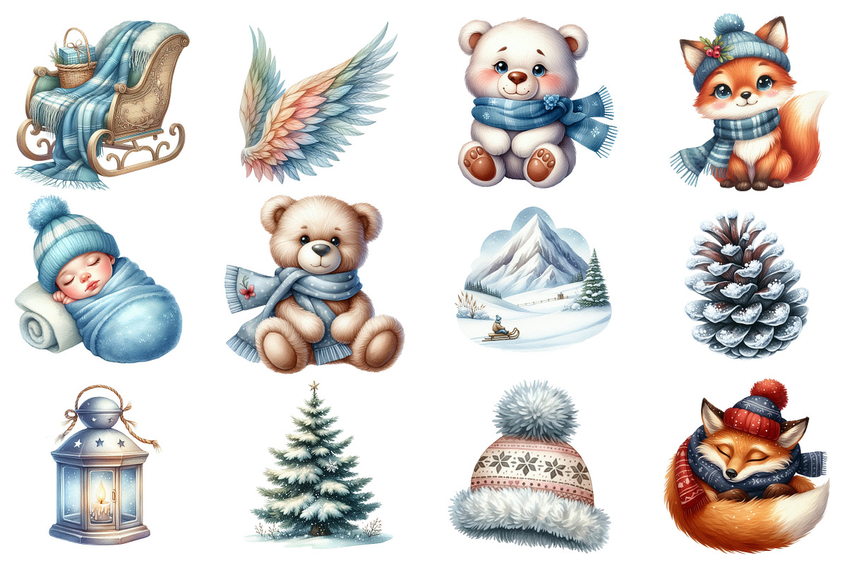 Cozy Winter Wonderland Collection, an Illustration by CreationArt (Photo 3 of 5)