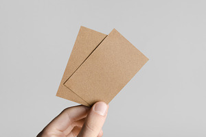 Business card mockup 85x55mm JPEG, an Abstract Photo by Shablon