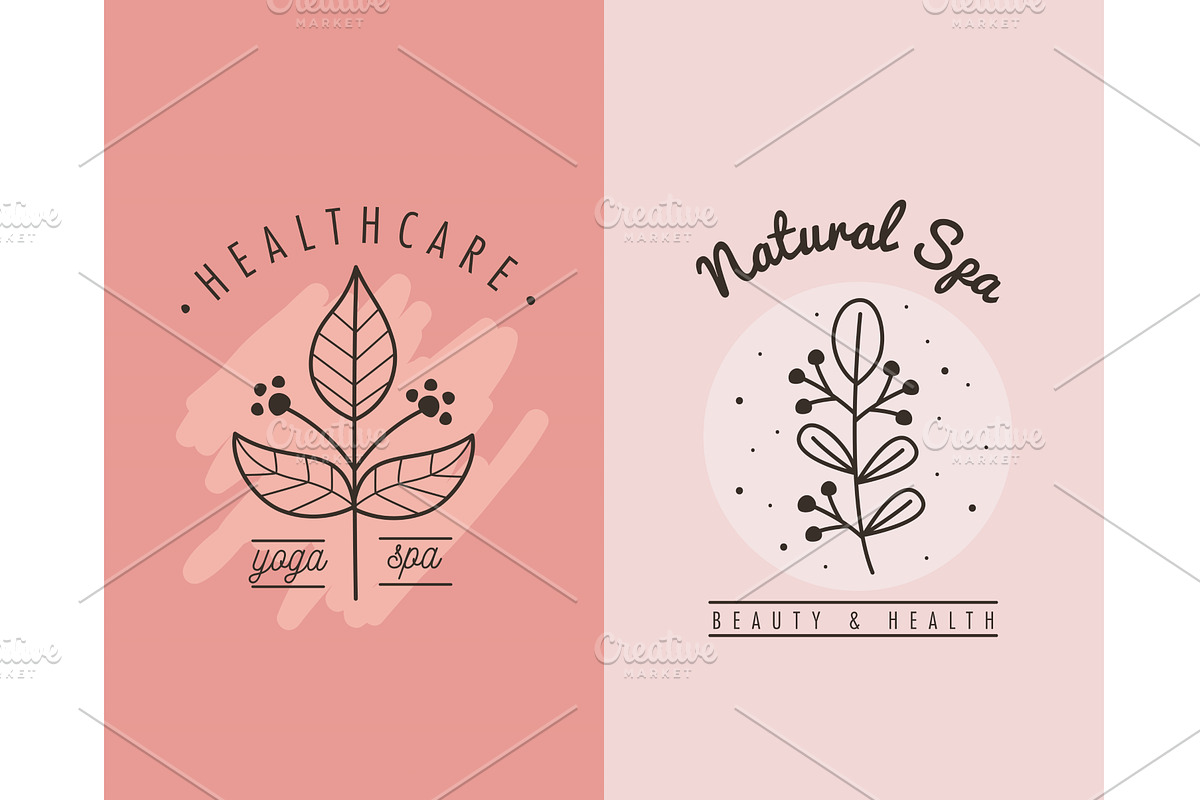 two spa service brands, an Object Illustration by studiogstock
