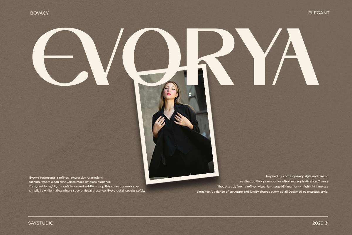 Bovacy - Modern Elegant Serif, a Serif Font by Say Studio (Photo 2 of 15)