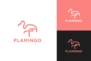Minimalist Flamingo Logo Design, a Branding & Logo Template by zaqilogo