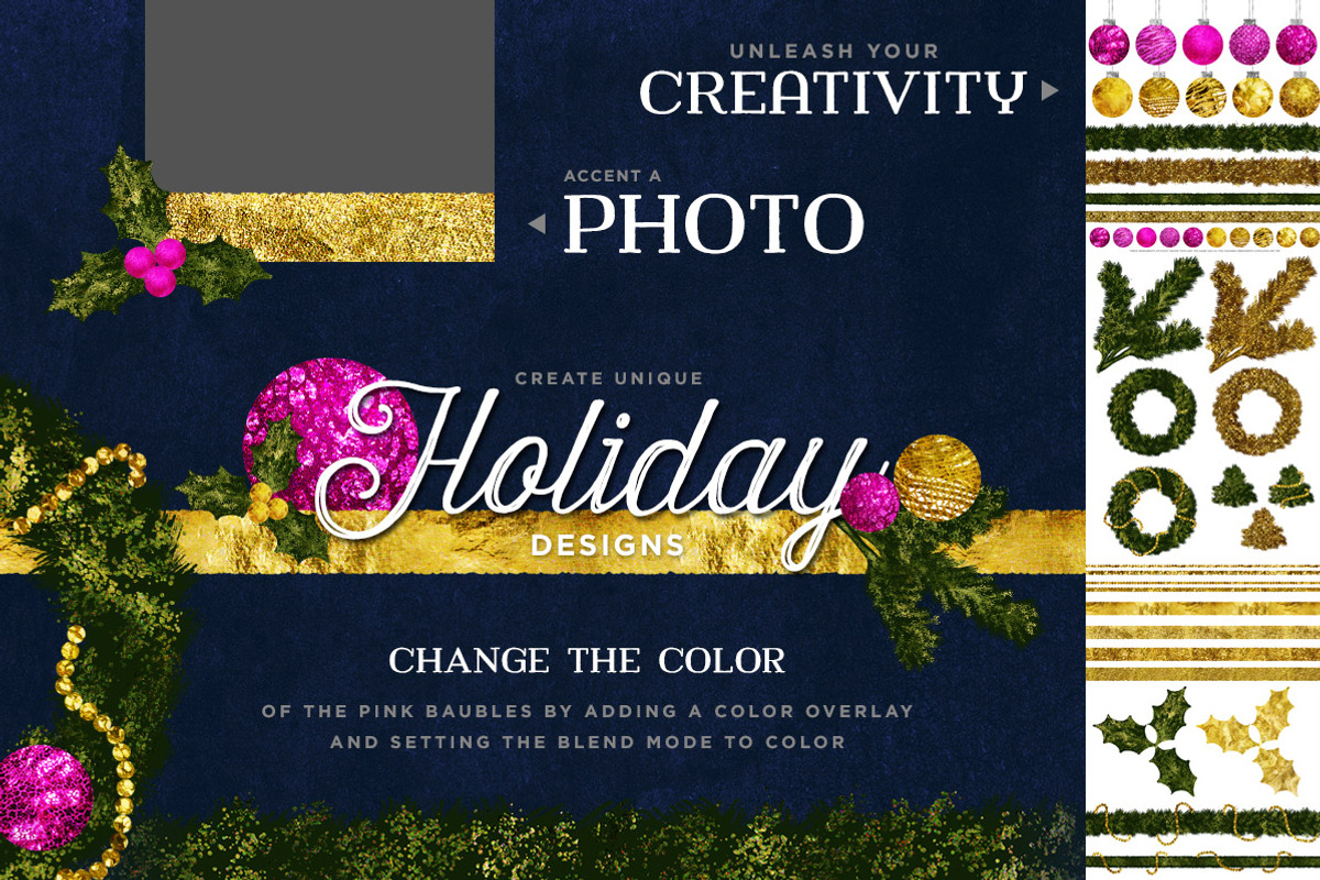 Hand Drawn Christmas: Vintage + Glam, a Decorative Illustration by Creators Couture (Photo 2 of 5)
