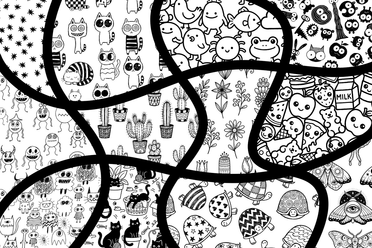 60 Mixed Motifs Procreate Brushes, a Brush Add-On by Heather Green Designs (Photo 3 of 12)