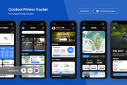 Tracksy - Outdoor Fitness Tracker UI, an App Template by trabaskriya (Thumbnail 1 of 5)