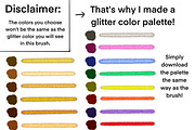 Glitter Procreate Lettering Brush, a Brush Add-On by Blue Strawberry Studio (Thumbnail 2 of 6)