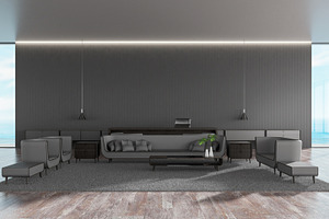 Modern interior living room containing 3d, apartment, and architecture