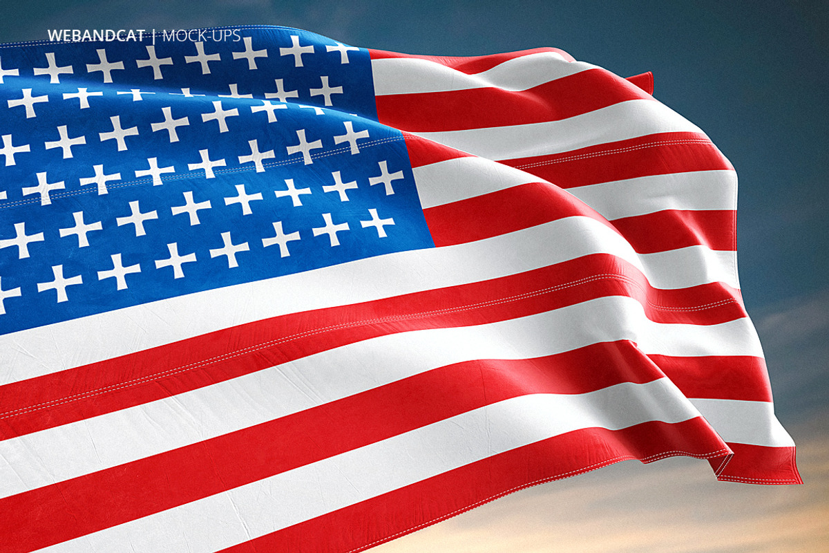 3D Flag Mock-Up, an Advertising Mockup by WebAndCat (Photo 5 of 20)