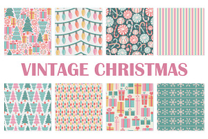 Pastel Pink Christmas Digital Paper