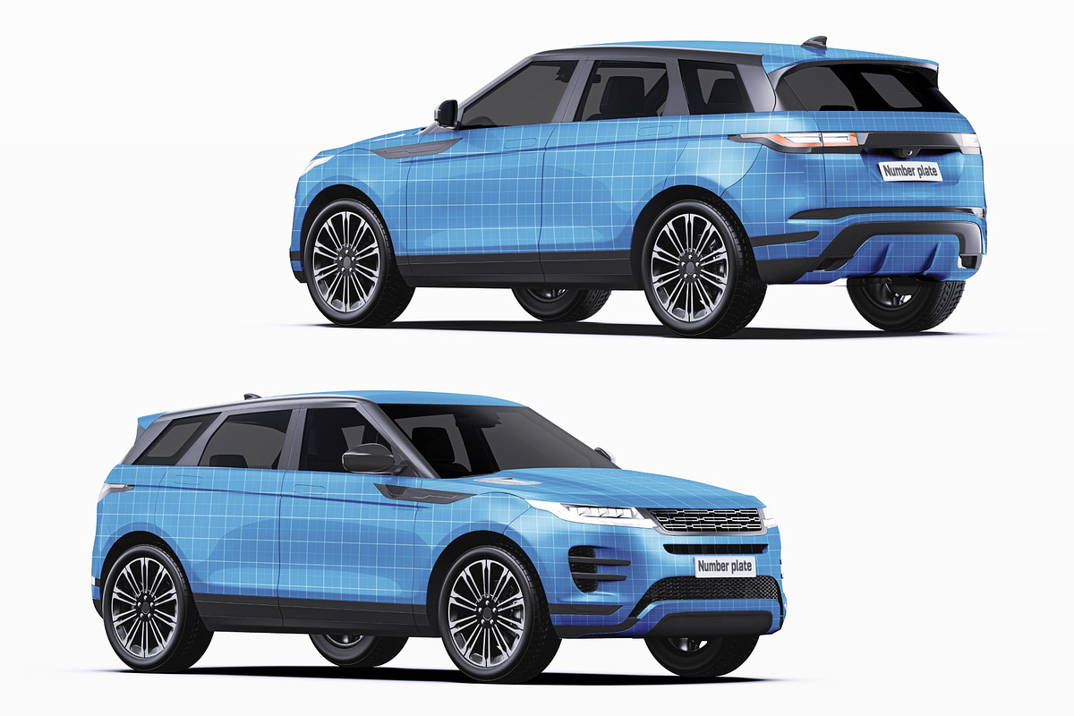 Luxury Compact SUV Wrap Mockup Set, a Product Mockup by Halal Graphic Studio (Photo 10 of 15)