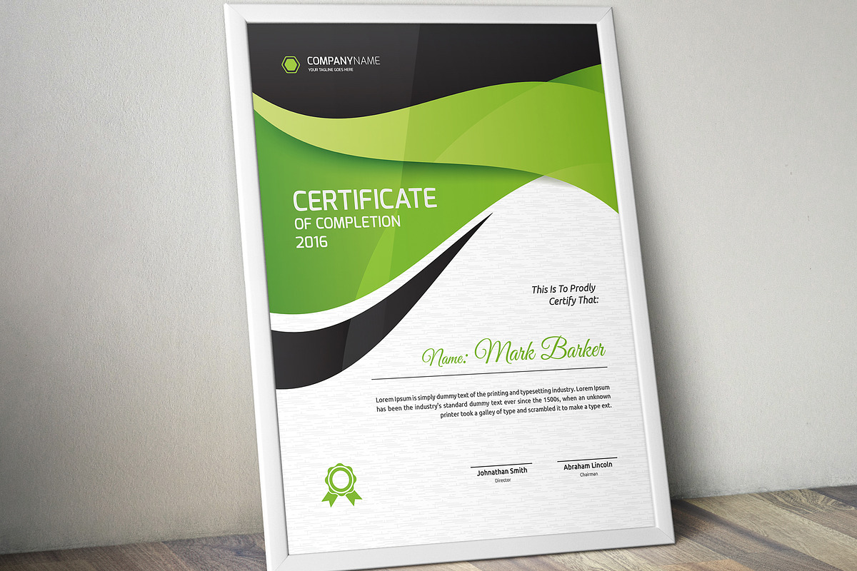 Certificate Word | PSD | AI, a Stationery Template by Curve Design (Photo 8 of 8)