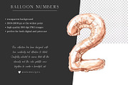 Rose Gold Balloon Numbers, a Decorative Illustration by PeDe Designs (Thumbnail 7 of 7)