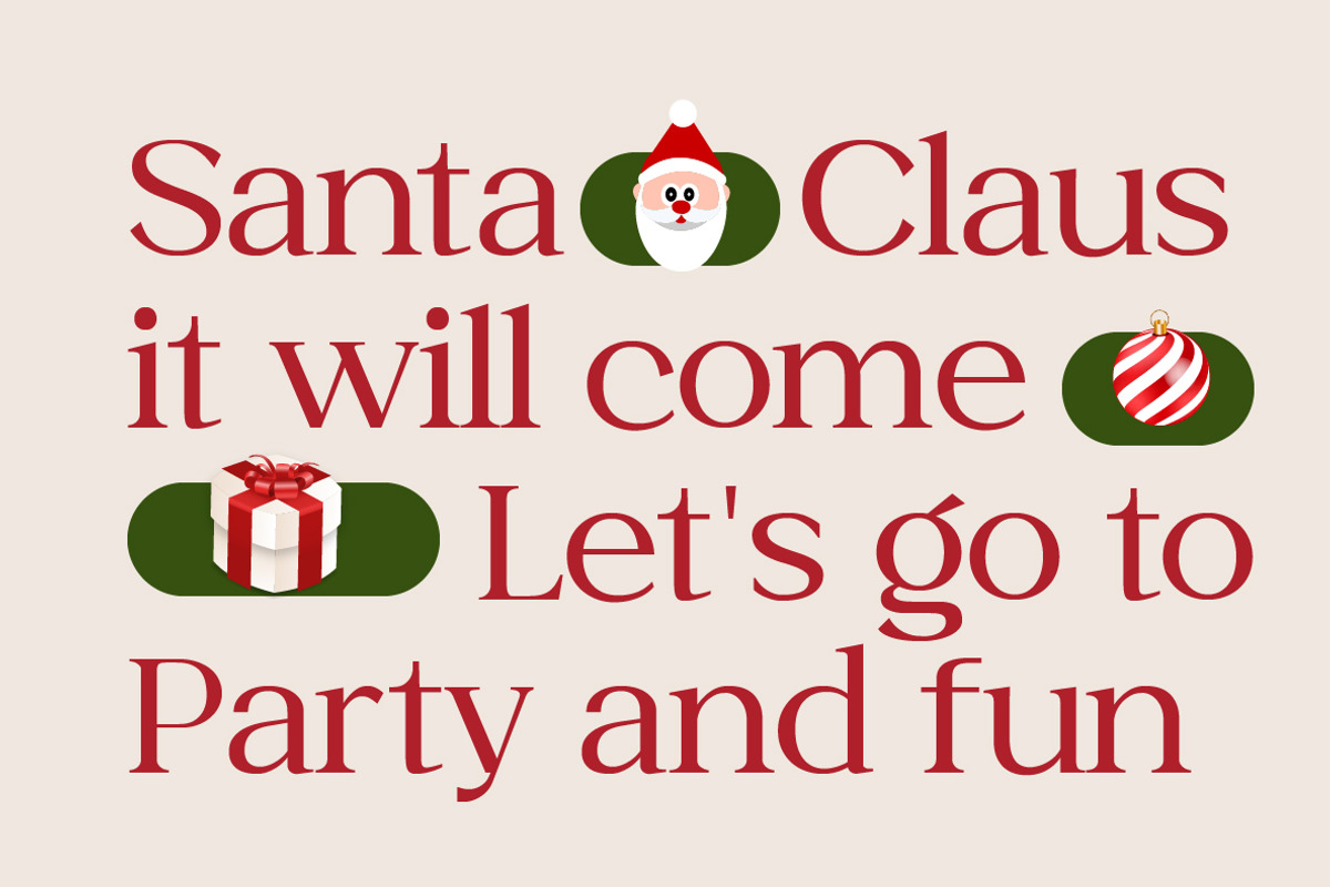 Bright Holiday Christmas Font, a Serif Font by Yukita Creative (Photo 6 of 9)