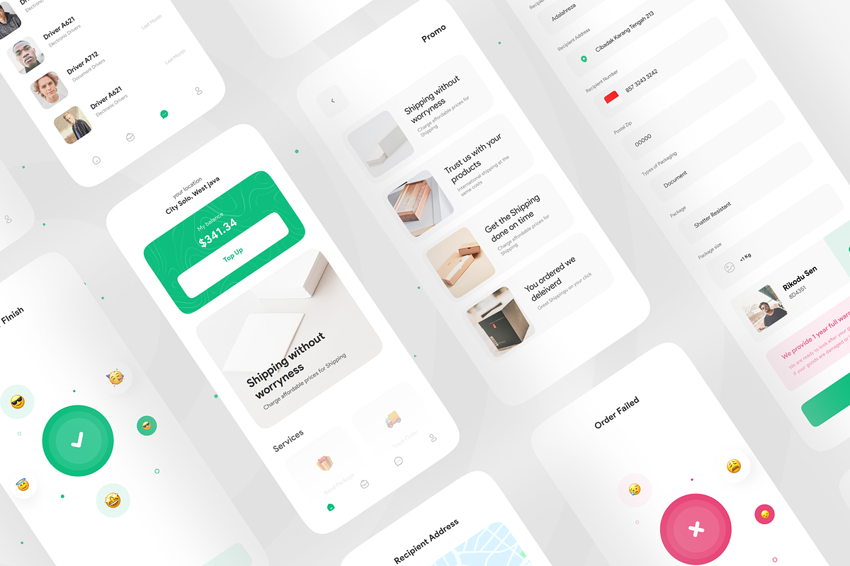 Shiphub - Shipping Apps UI Kit, an App Template by Vektora Studio