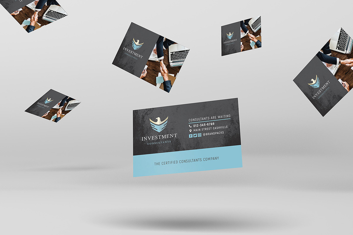 Financial Business Card Template, a Business Card Template by BrandPacks