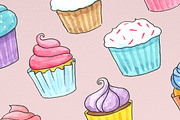 Watercolor Cupcake Illustrations, an Illustration by R.Ewers Designs (Thumbnail 2 of 3)