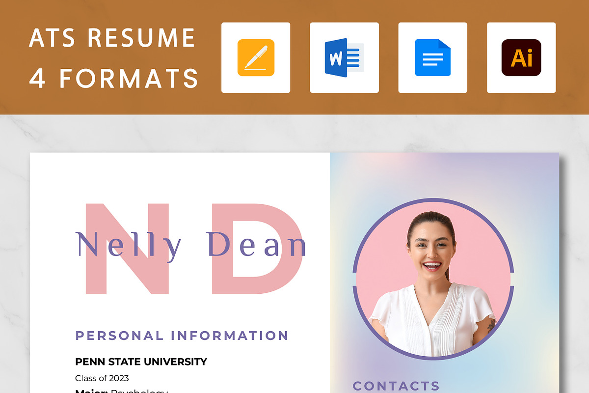 Sorority Rush Resume Template, a Resume Template by ResumeInventor (Photo 1 of 8)