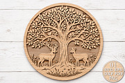 Tree Of Life Laser Cut SVG, an Object Graphic by Rose Art (Thumbnail 1 of 3)