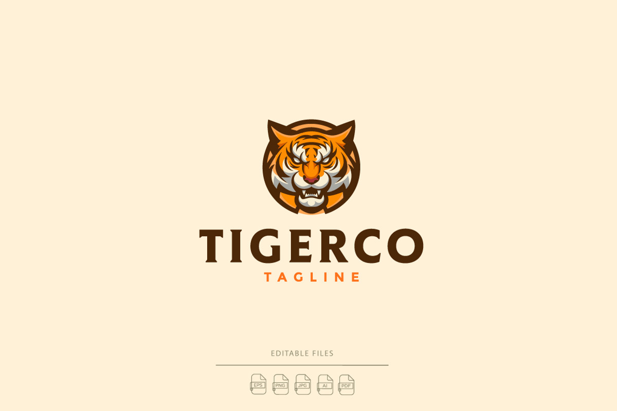 Tiger Mascot Cartoon Logo, a Branding & Logo Template by Agenciagraf