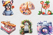 Watercolor Parisian Summer Clipart, an Illustration by Black Bird Studio (Thumbnail 4 of 6)