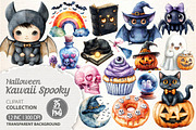Halloween Kawaii Spooky Clipart, an Illustration by Dream Creation (Thumbnail 1 of 7)