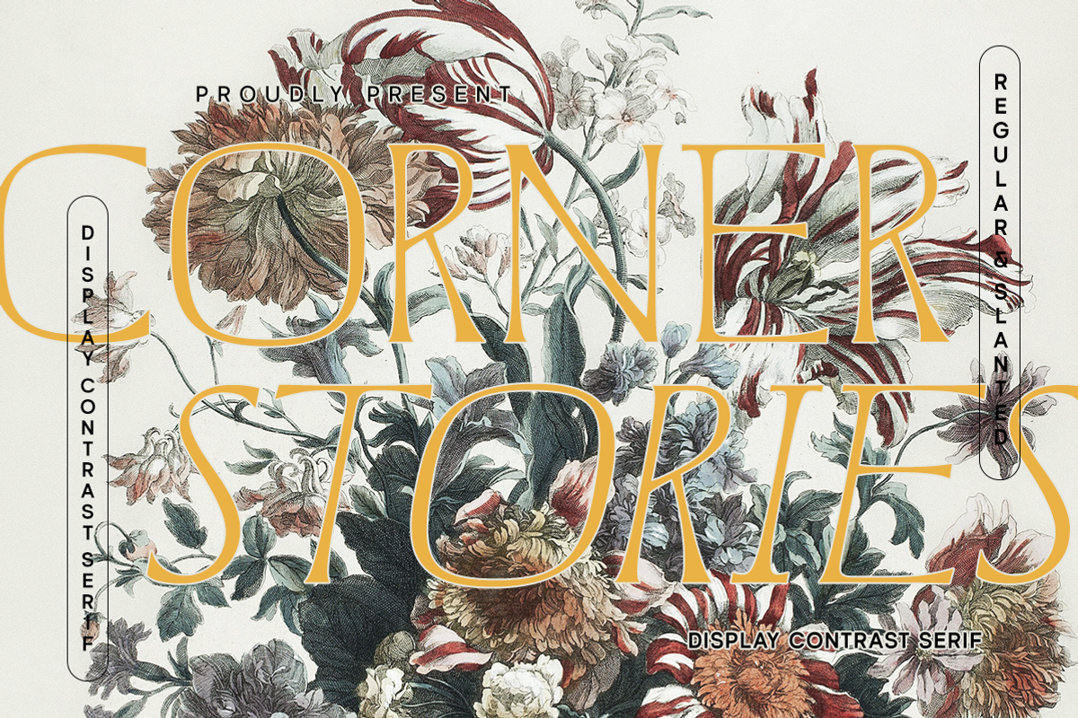 Corner Stories Contrast Serif, a Script Font by Letterhend Studio (Photo 11 of 11)
