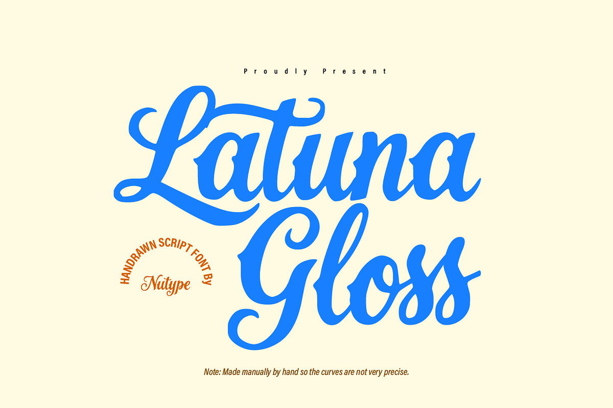Latuna Gloss - Handrawn Script Font, a Script Font by NuType (Photo 1 of 11)