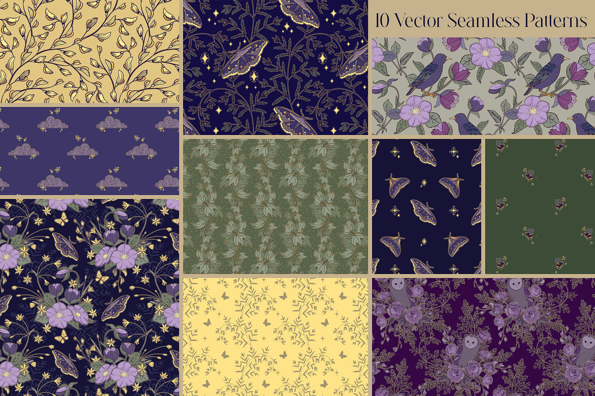 Dark Botanical Magic Clipart, a Decorative Illustration by PenguinArtStudio (Photo 5 of 18)