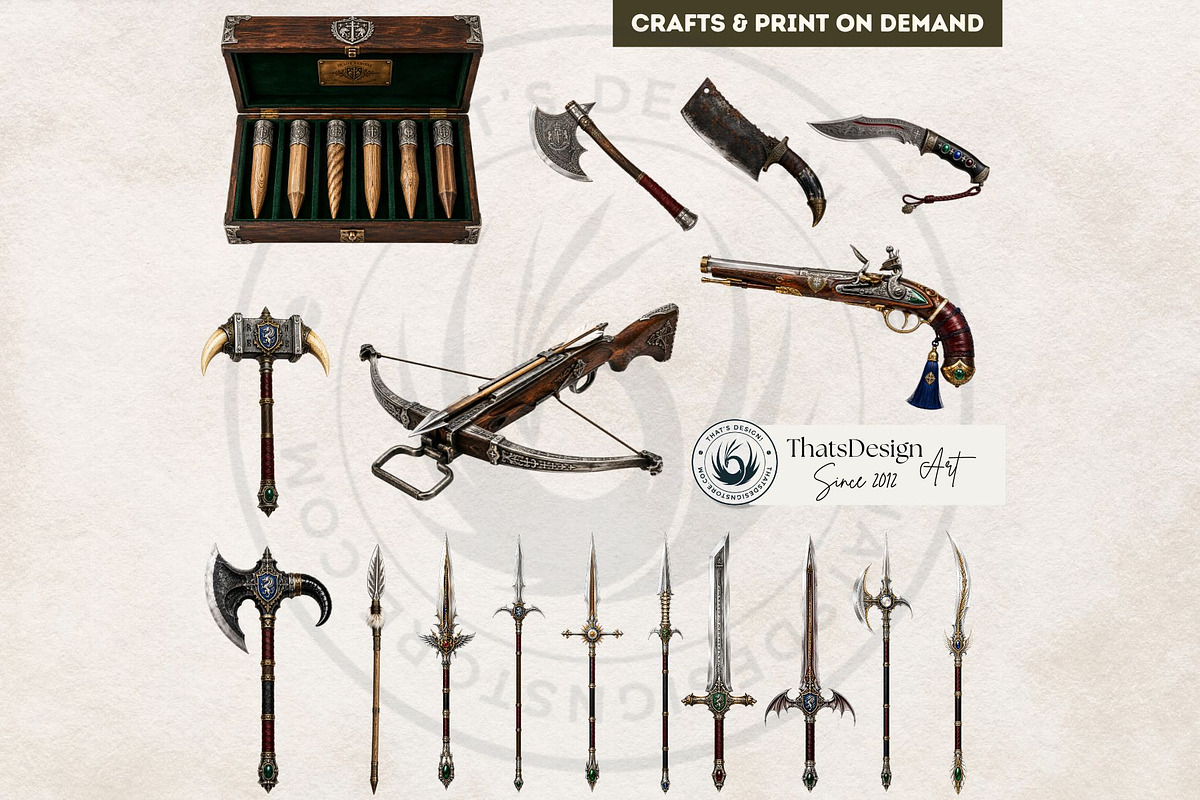 Monster Hunter Trophies PNG cliparts, a Decorative Illustration by ThatsDesignArt (Photo 5 of 11)