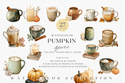 Pumpkin Spice - Autumn Drinks, a Decorative Illustration by ThaismotaCreativeCo (Thumbnail 1 of 9)