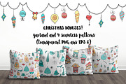 Merry Christmas kit + lettering., a Decorative Illustration by Pink Ocean (Thumbnail 5 of 7)